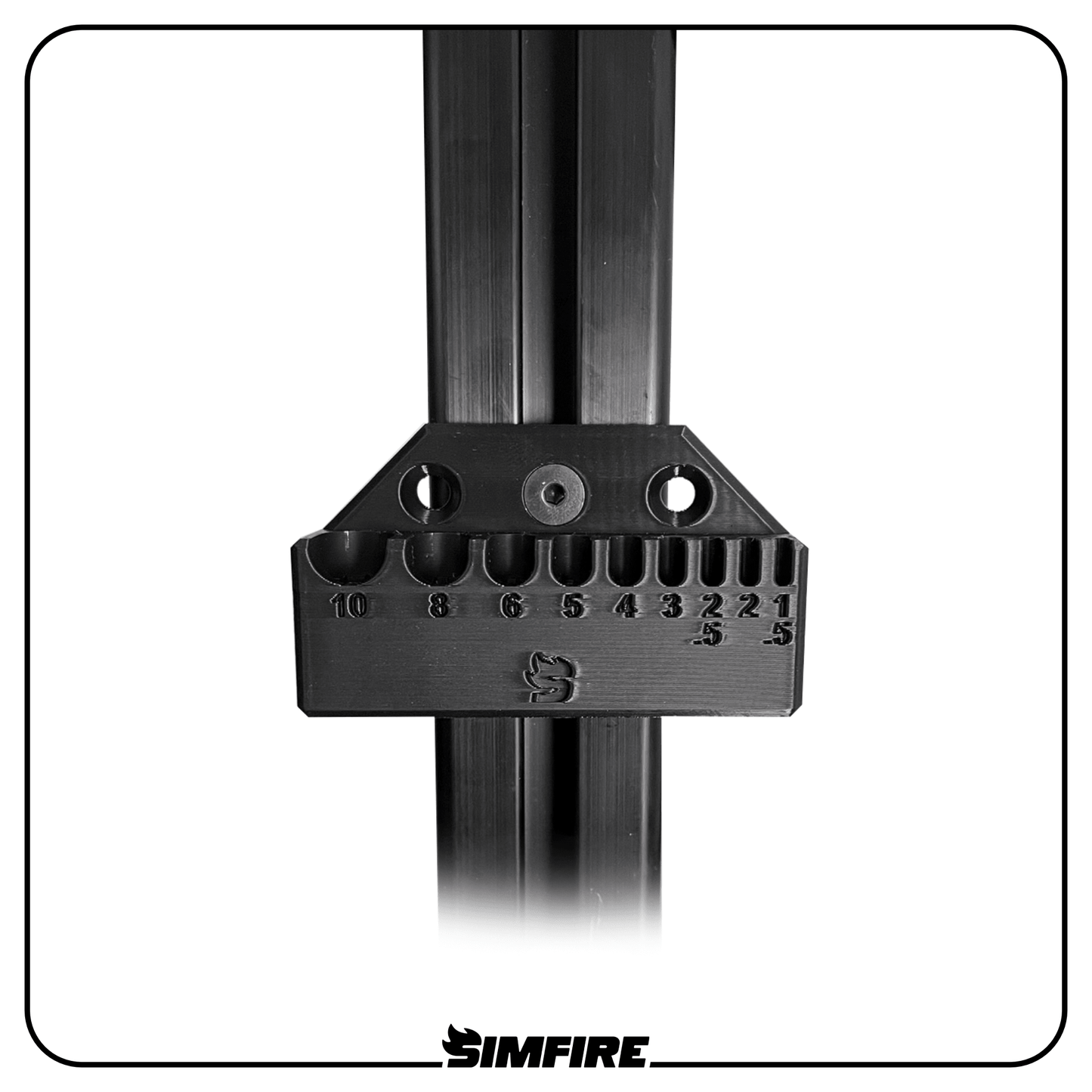 Allen key holder supporting 1.5mm to 10mm hex keys