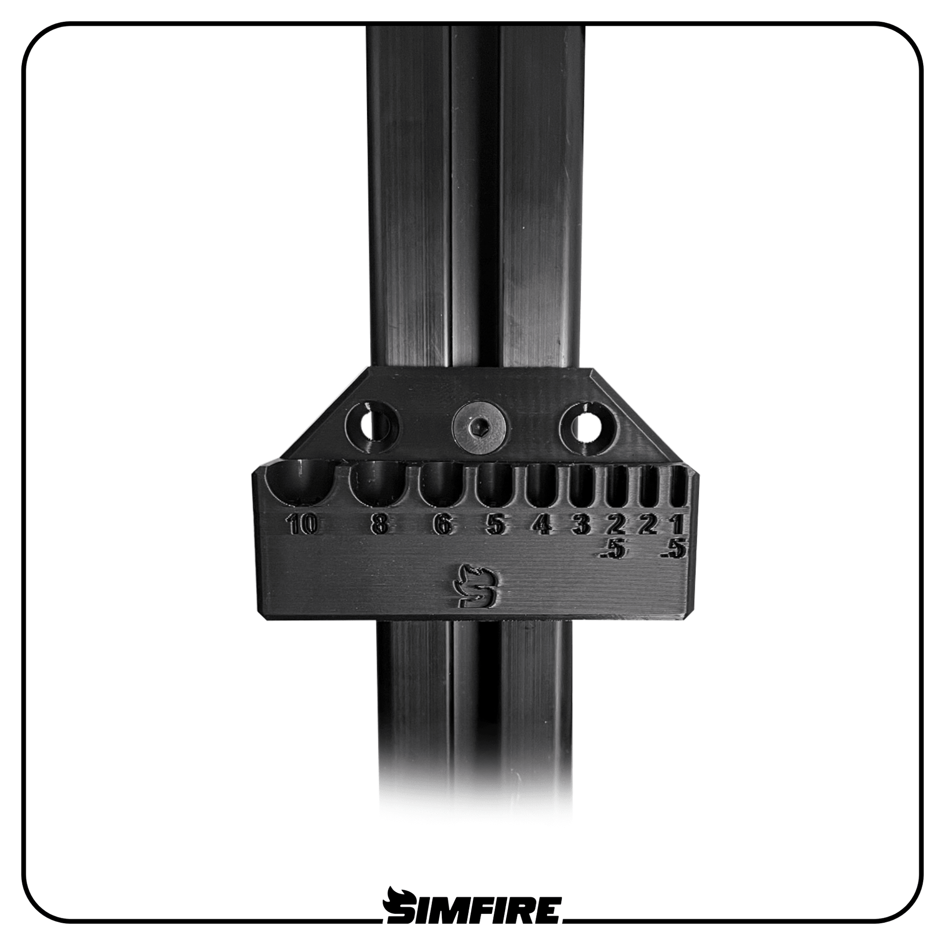 Allen key holder supporting 1.5mm to 10mm hex keys