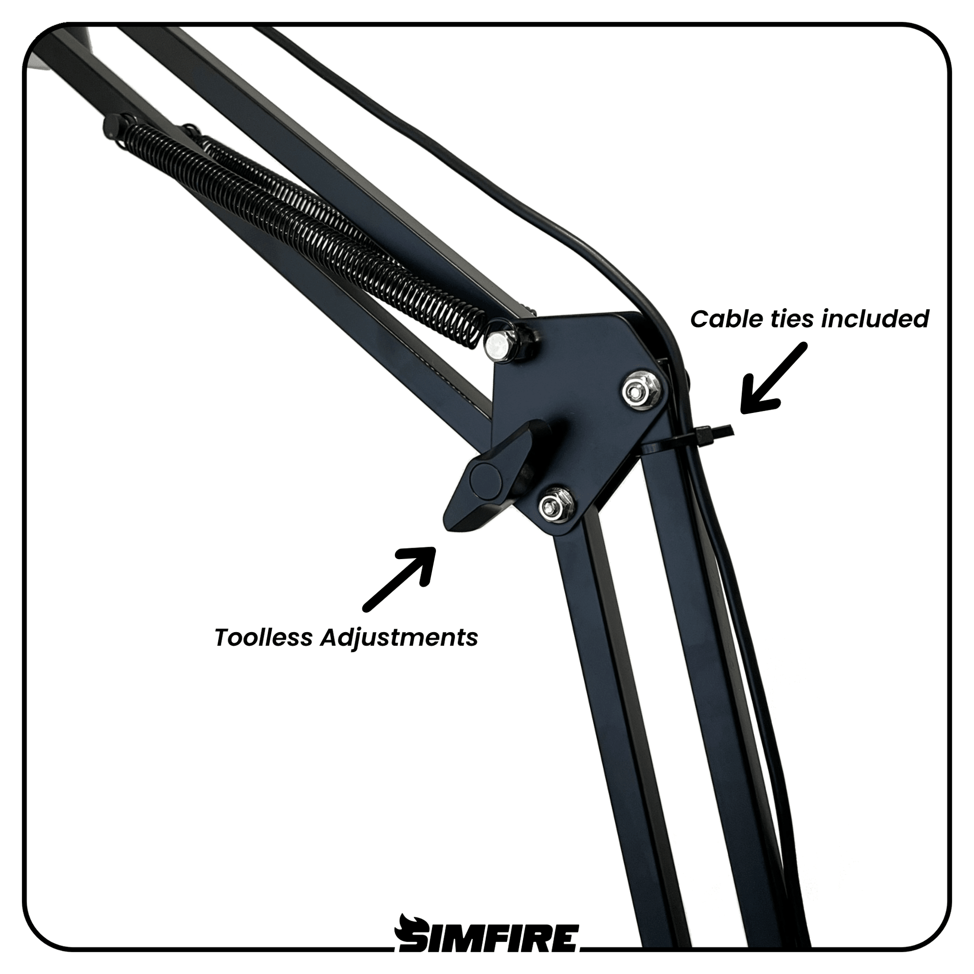 Fully adjustable light bar mounting arm