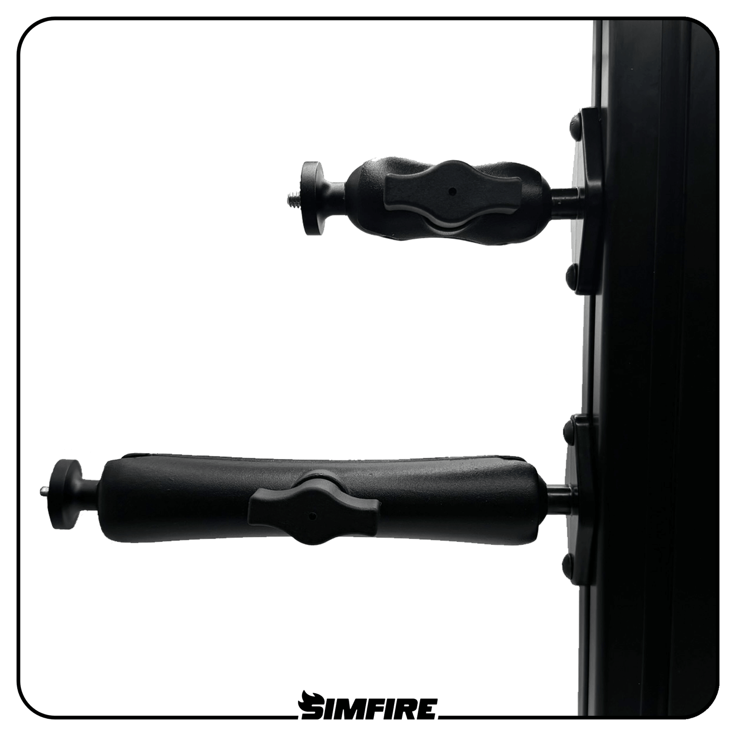 Universal 1/4 inch aluminium mounting arm size comparison