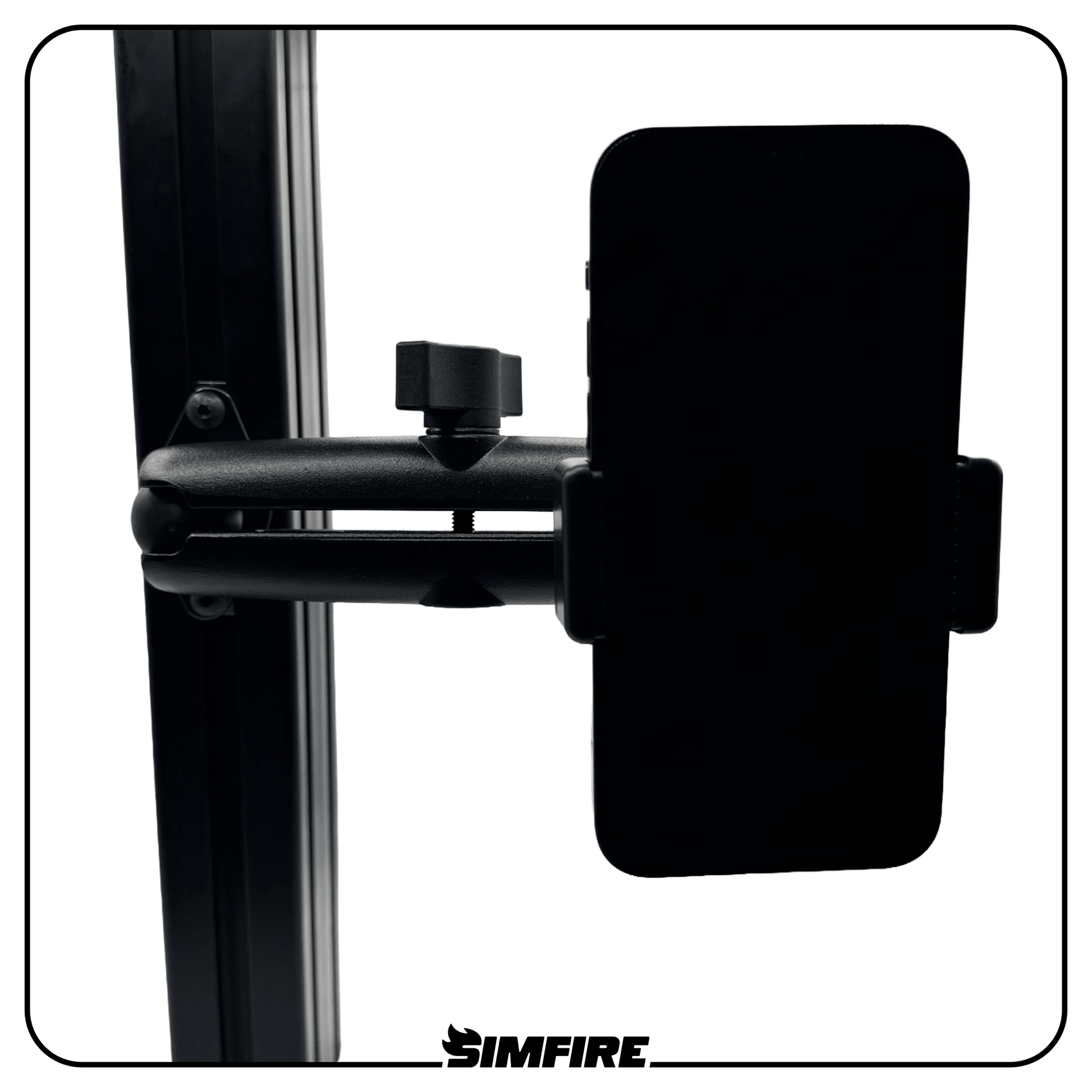 Spring loaded phone clamp with protective foam padding