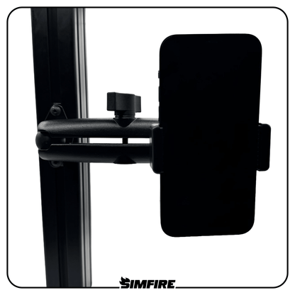 Spring loaded phone clamp with protective foam padding