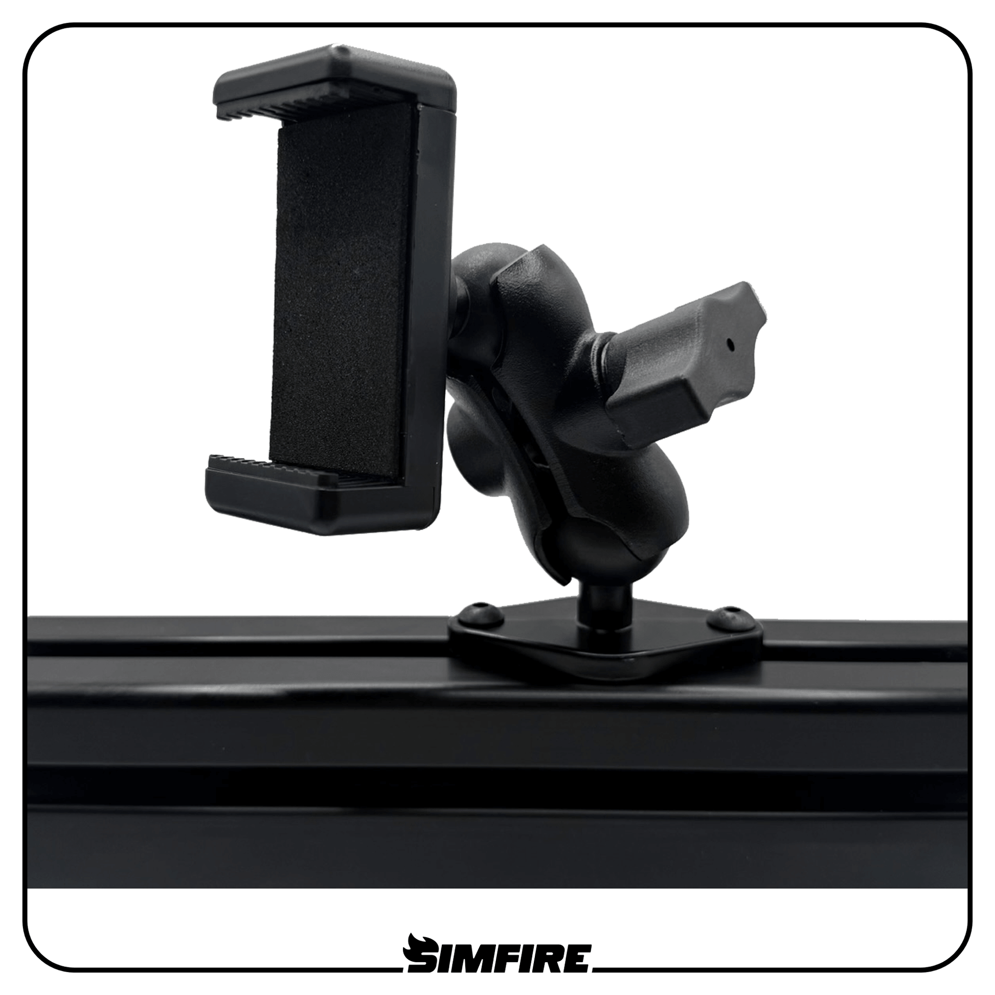 SIMFIRE AXIS spring loaded adjustable phone mount for sim racing rigs