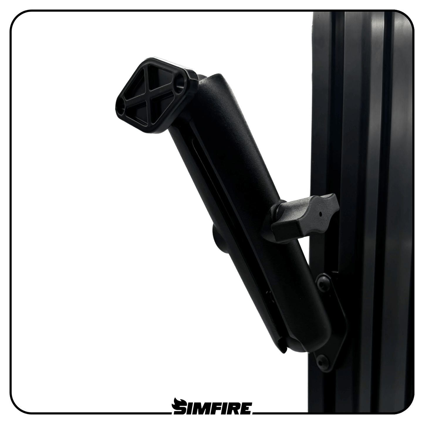 Aluminium sim racing mounting arm with M5 mounting hardware and T-nuts
