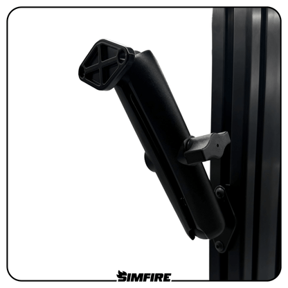 Aluminium sim racing mounting arm with M5 mounting hardware and T-nuts