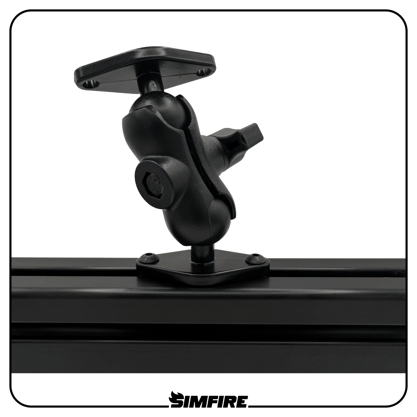 Fully adjustable aluminium mounting arm with multiple angle adjustment points