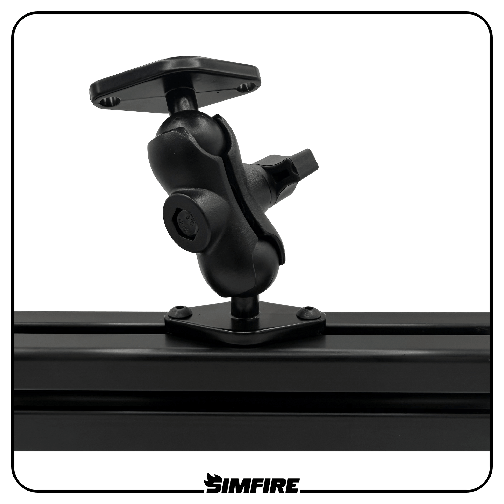 Fully adjustable aluminium mounting arm with multiple angle adjustment points