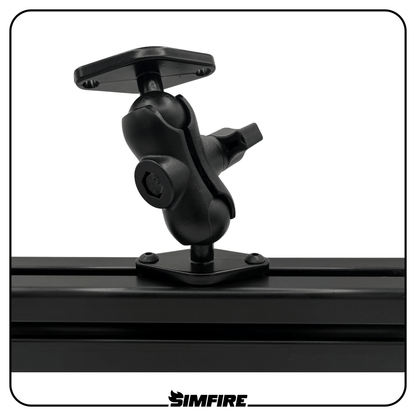 Fully adjustable aluminium mounting arm with multiple angle adjustment points