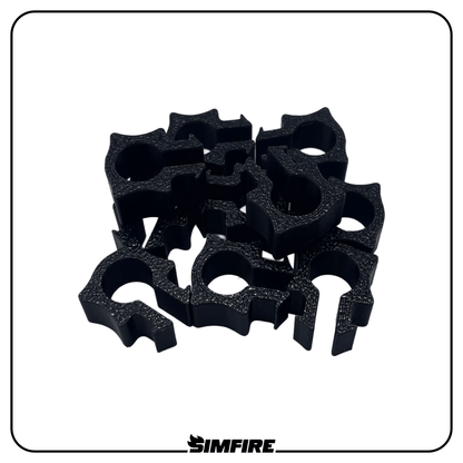 small 10 pack of cable management clips for sim racing rig
