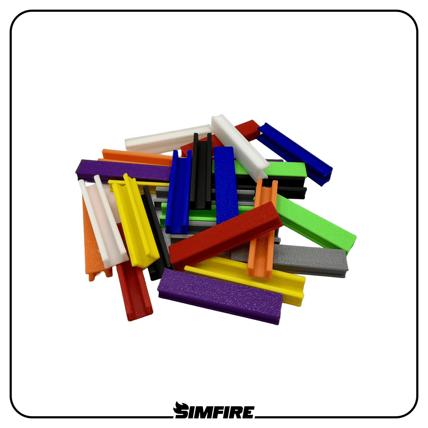 bundle of multiple colour options of low profile cable management clips
