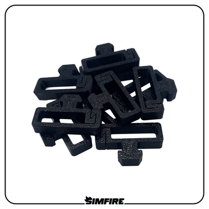 10 pack of flexible cable management clips for sim racing aluminium profile rig