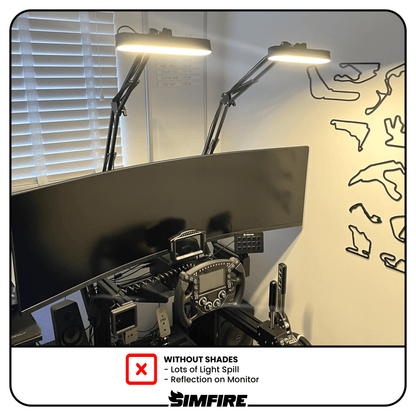 Reduce monitor reflections from ambient light bars