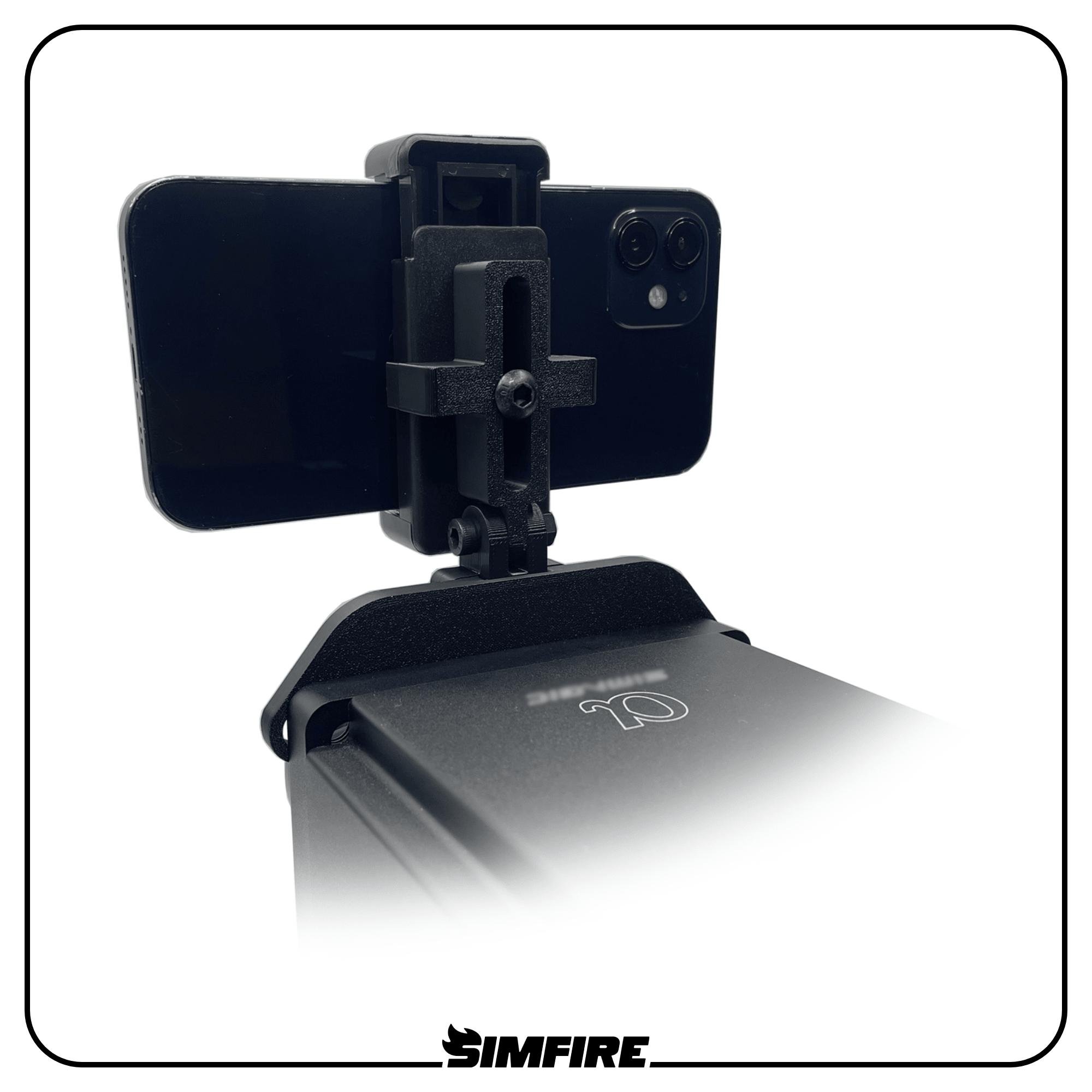Quick release magnetic phone mount for sim racing rigs