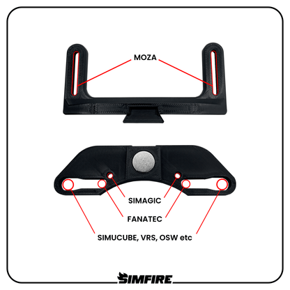 wheelbase compatibility for magnetic sim racing phone mount