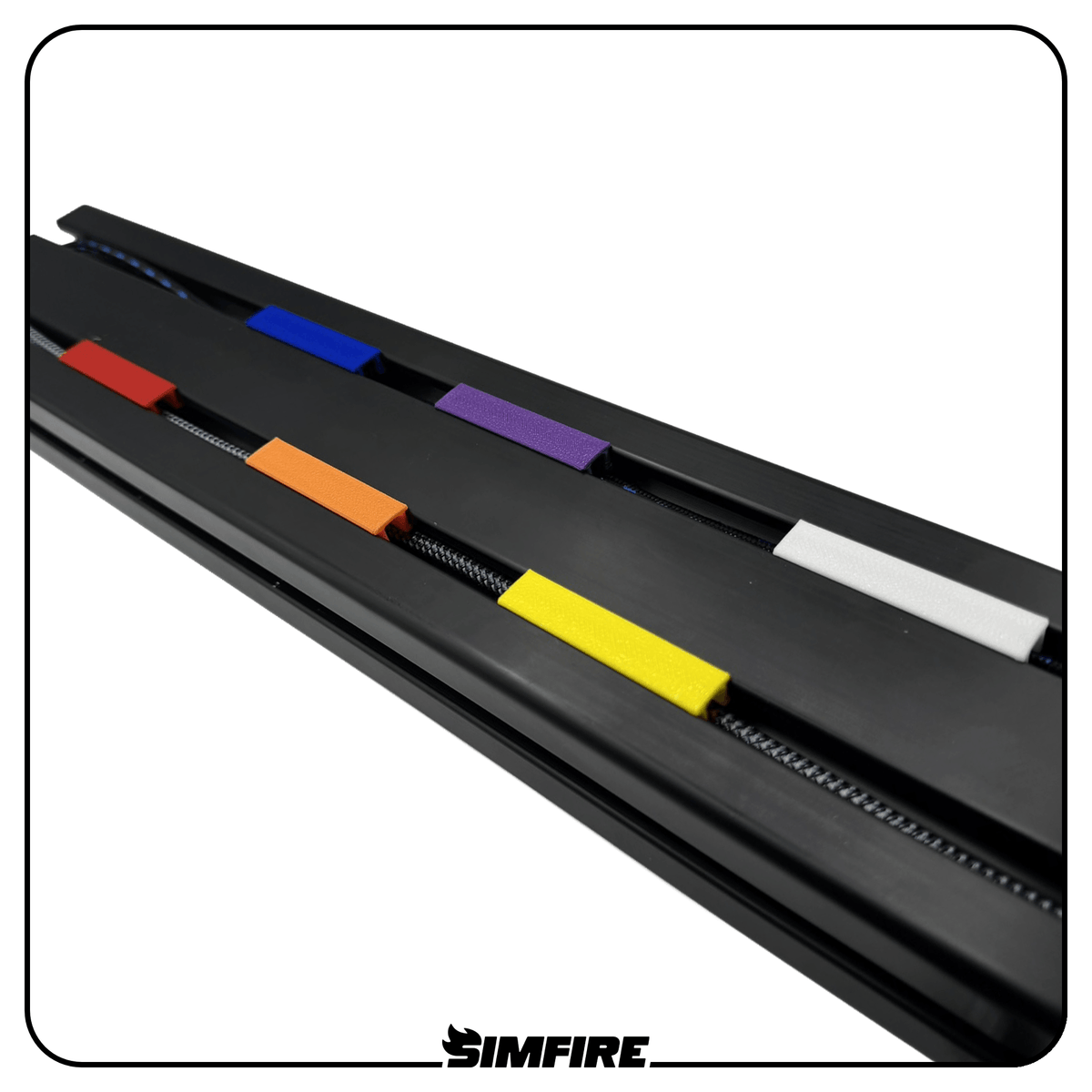 multiple colour options of low profile cable management clips