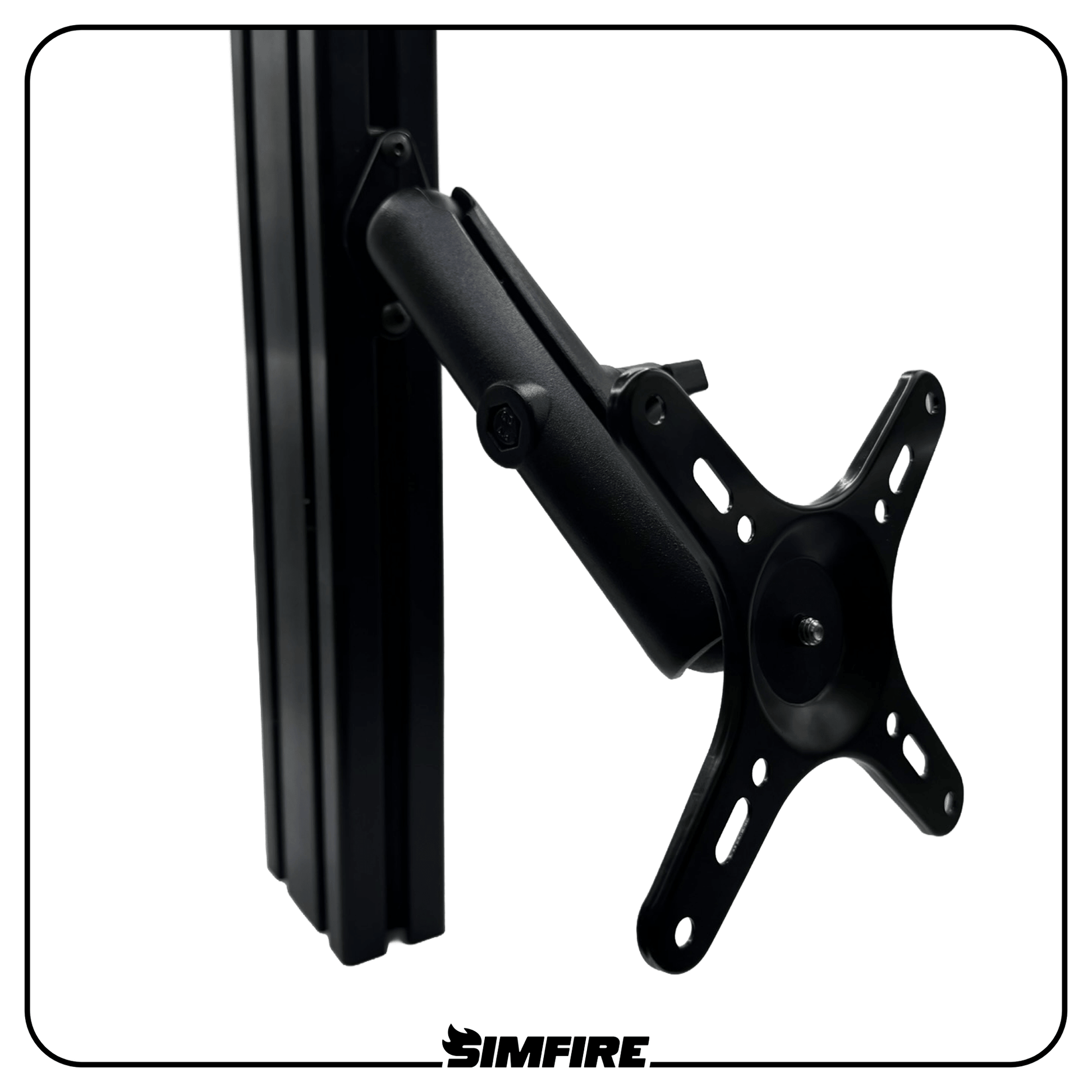 Adjustable VESA mounting system for positioning sim racing accessories