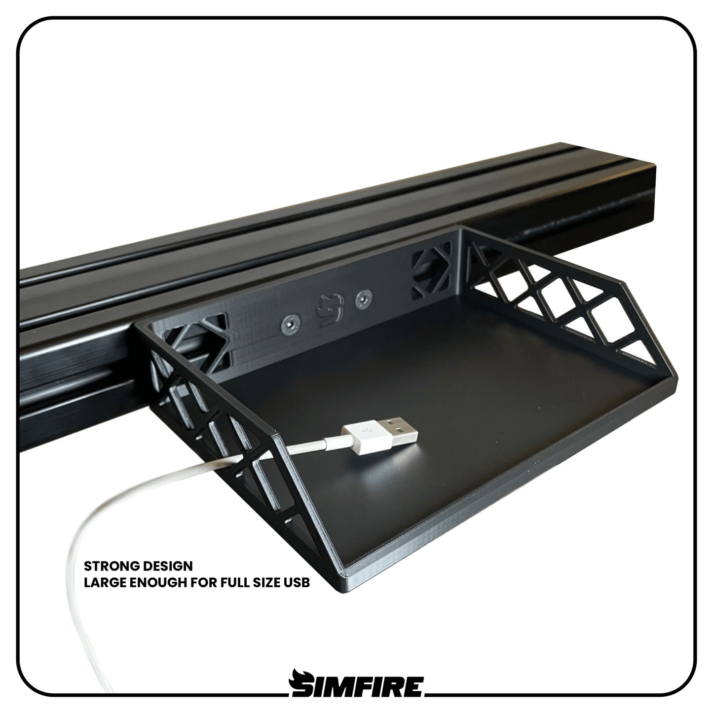 storage shelf with charging cable