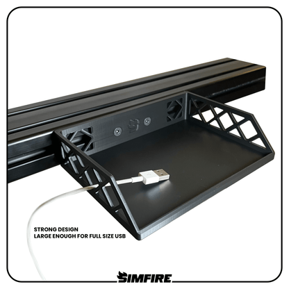 storage shelf with charging cable