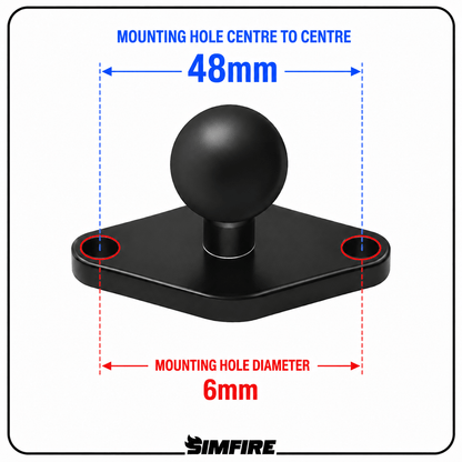 mounting bracket hole diameter dimensions and centre to centre spacing dimensions
